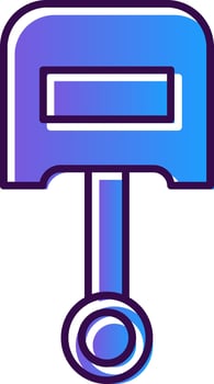 Piston Gradient Filled Icon vector