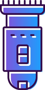 Shaving Machine Gradient Filled Icon vector