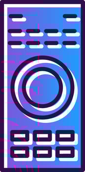 Remote Gradient Filled Icon vector