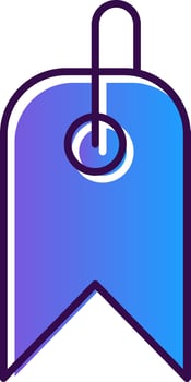 Tag Gradient Filled Icon vector