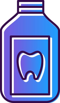 Mouthwash Gradient Filled Icon vector