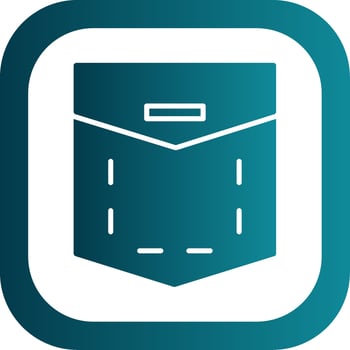 Pocket Glyph Gradient Round Corner Icon vector