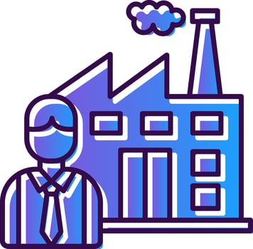 Employee Gradient Filled Icon vector