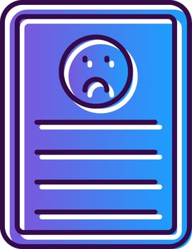Complaint Gradient Filled Icon vector
