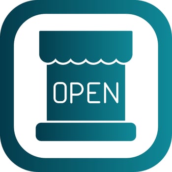 Open Glyph Gradient Round Corner Icon vector
