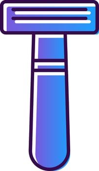 Shaving Razor Gradient Filled Icon vector