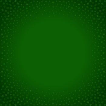 St Patrick's Day Irish flying green clover lucky petals circle frame background template vector