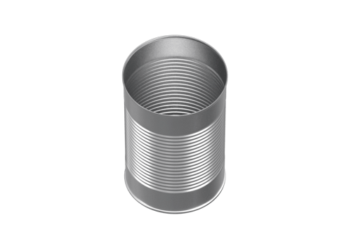 Open metal can, transparent background png