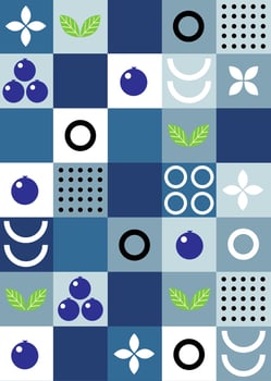 Abstract geometric fruit pattern. Shapes of natural organic flower plants, eco agriculture citrus. minimal illustration vector