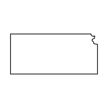 Kansas map in vector