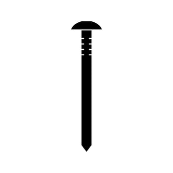 Metal nail in vector