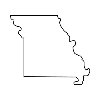 Missouri map in vector