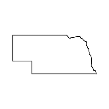 Nebraska map in vector