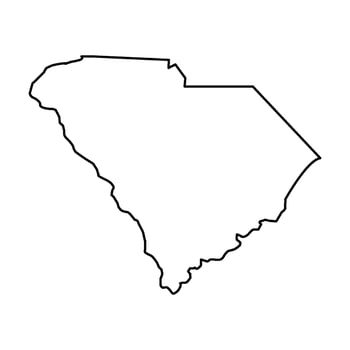 South Carolina map in vector