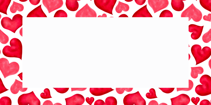 Horizontal frame with place for text for Valentine's Day, Mother's Day on March 8th. Illustration with watercolor and marker. Background of pink hearts. Love.Isolated handmade art. png