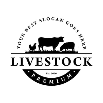 livestock Farm animal logo template vector