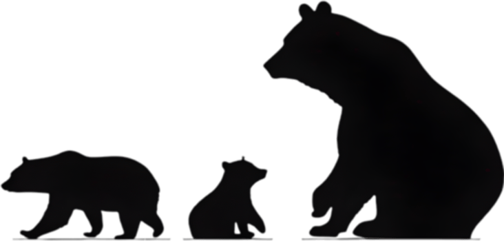 Mama bear with her cub. Ai-Generated. png