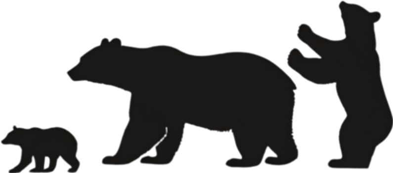 Mama bear with her cub. Ai-Generated. png