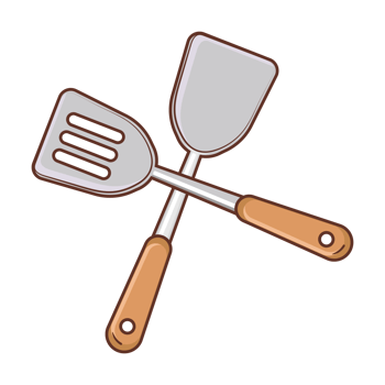 Spatula Set for Fry png