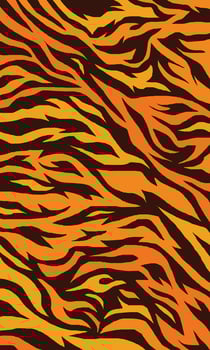 Tiger skin motif fabric template. Abstract wallpaper tiger skin pattern stripes vector