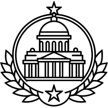 Government outline illustration digital coloring book page line art drawing vector