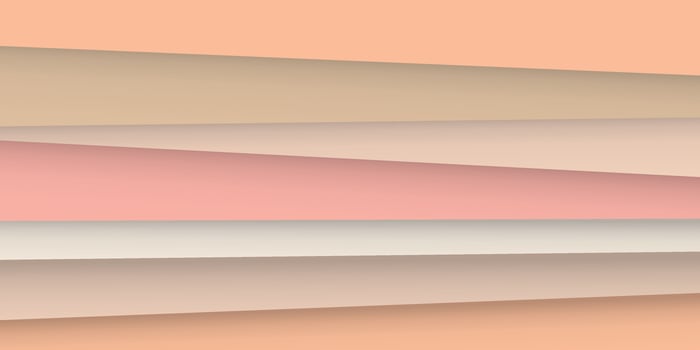 Abstract layer of peachy tone geometric shape illustration background. vector
