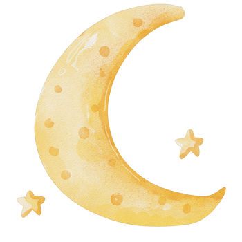 watercolor crescent moon painting clip art png