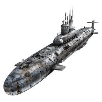 Ocean Submarine on Transparent background png