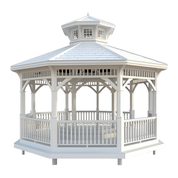 Rounded Public Shed in a Park on Transparent background png