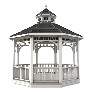 Rounded Public Shed in a Park on Transparent background png