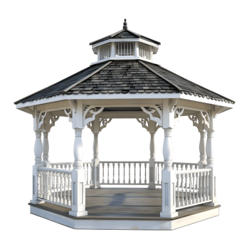 Rounded Public Shed in a Park on Transparent background png