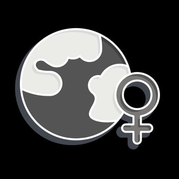 Icon Women Day. related to Woman Day symbol. glossy style. simple design illustration vector