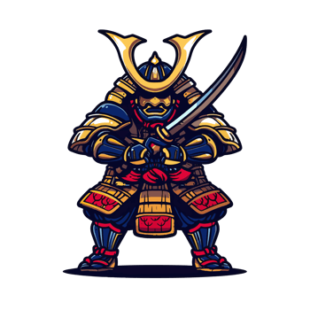Warrior of the Stream Anime Samurai Mascot png