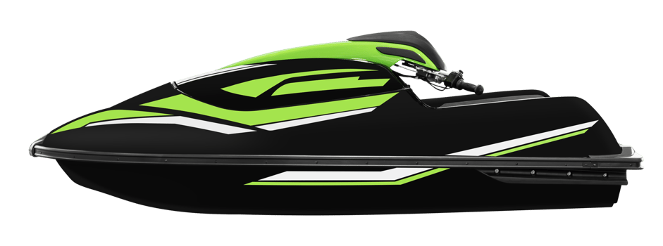 Side view green watercraft png