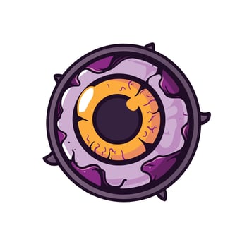 Spooky eye ball cartoon illustration design vector