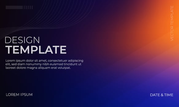 Stylish Black Orange Indigo Gradient Background for Web Design vector