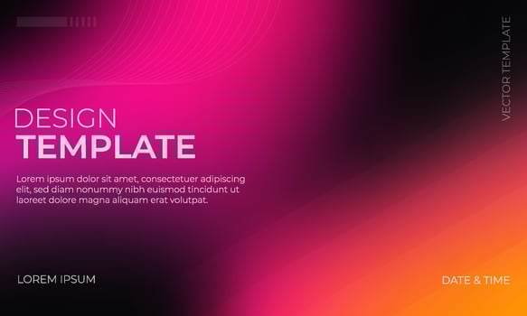 Elegant Black Orange and Pink Gradient Background Design vector