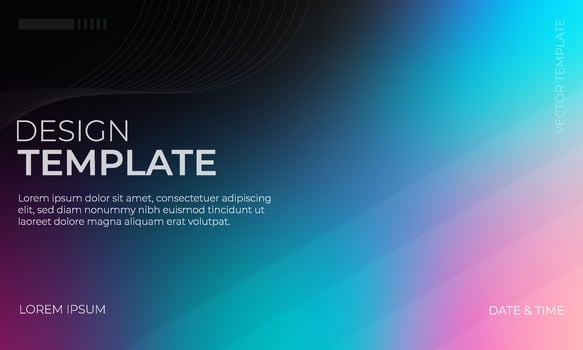Stunning Black Pink and Teal Gradient Background Design vector