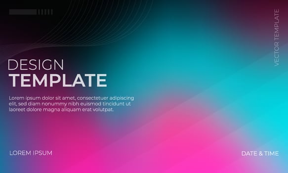 Turquoise Twist on Black and Pink Gradient Background vector