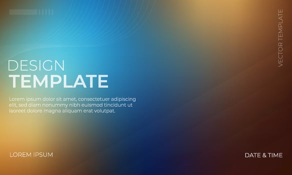 Elegant Blue Brown Gold Gradient Background Art vector
