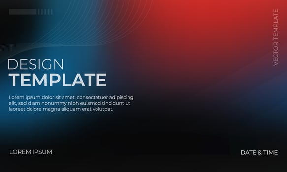 Vibrant Blue Red Black Gradient Background Design vector