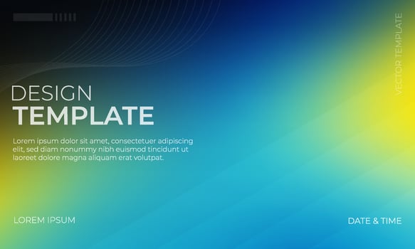 Dynamic Blue Yellow Black Gradient Wallpaper Design vector