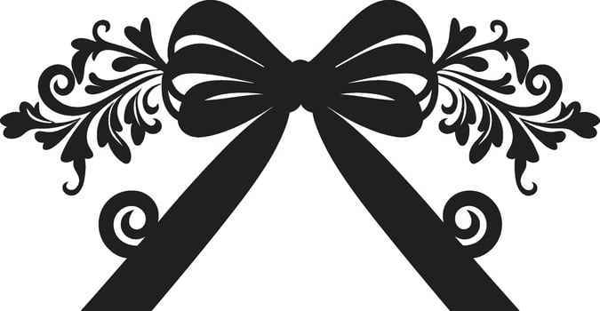 Enchanting Euphoria Gift Bow Elegance Unveiled Ribboned vector