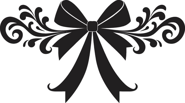 Bow Bliss Gift Ribbon Symbolism Whispers of Celebration Tied Elegance vector