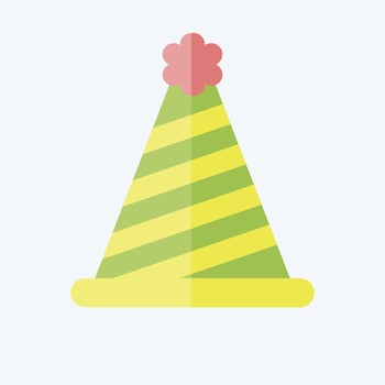 Icon Party Hat. related to Parade symbol. flat style. simple design illustration vector