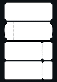 Coupons in 3D style. Blank coupon form. Ticket form. Discount coupon. Voucher vector