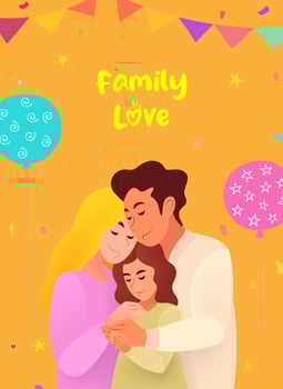 vertical illustration for International Day of Families vector
