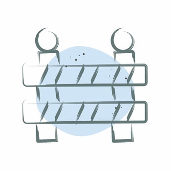 Icon Barrier. related to Parade symbol. Color Spot Style. simple design illustration vector
