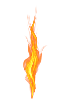 Flame isolated on transparent background png