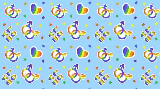 LGBT gay pride flag. LGBT seamless pattern. Rainbow symbol of LGBT community pride. illustration. vector